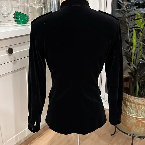 EUC Max Mara black velvet high neck button front jacket - Picture 6 of 12